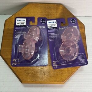 4 Count Avent Super Soothie Pacifier ( 3-18 Months ) Soothies Green  NEW‎
